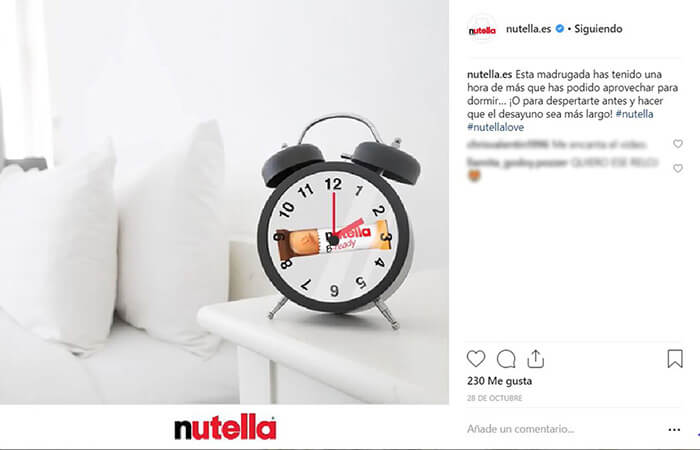 Calendario CM - Cambio Hora - Nutella