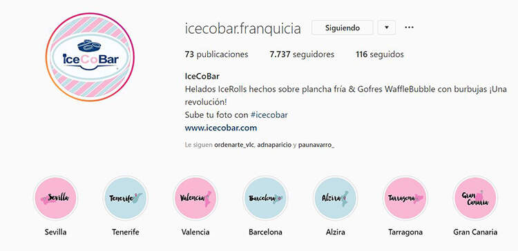 Biografía de Instagram - Icecobar